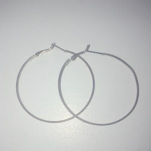 Silver hoop earrings